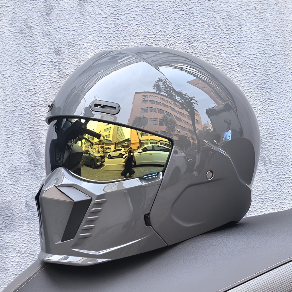 Retro Motorcycle Helmet | Open Face Pilot Style