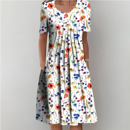 Women's Floral Ruffle Summer Dress | Vintage Style