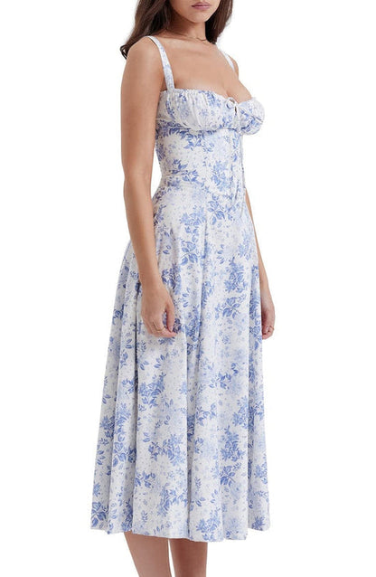 Women's Floral Bustier Sundress | Waist-Shaping Fit