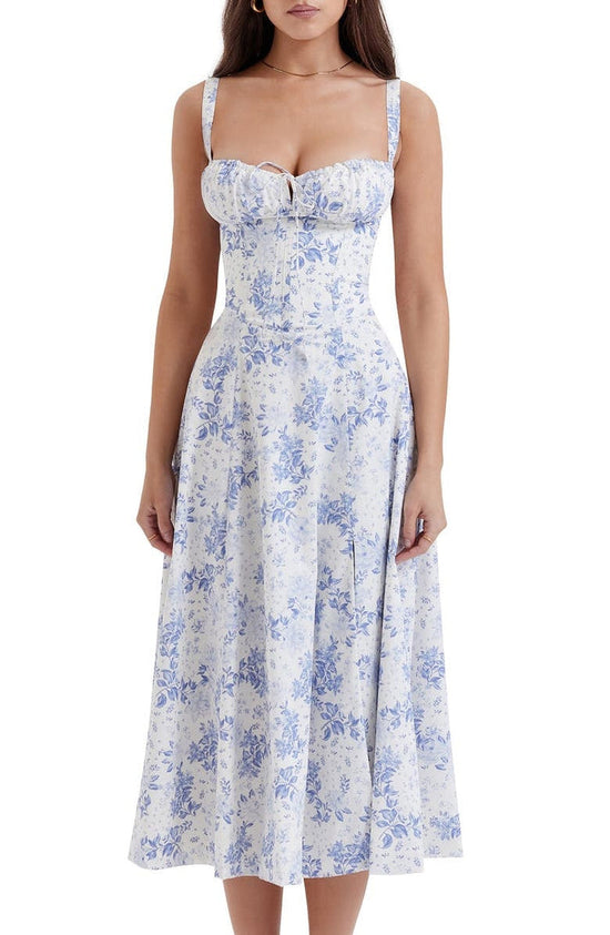 Women's Floral Bustier Sundress | Waist-Shaping Fit