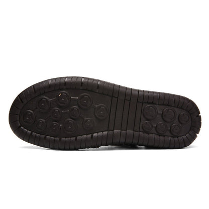 Men's Leather Style Open Sandals | Casual Summer Comfort