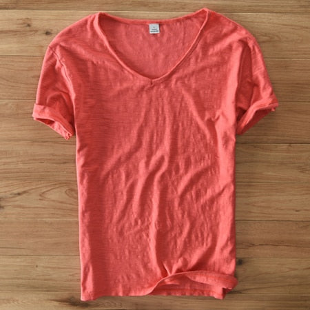 Men's V-Neck T-Shirt | Lightweight Casual Short-Sleeve