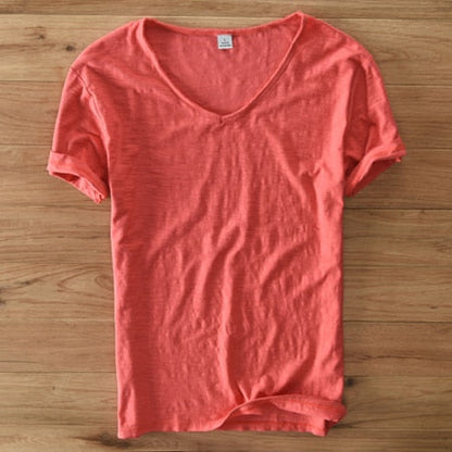 Men's V-Neck T-Shirt | Lightweight Casual Short-Sleeve