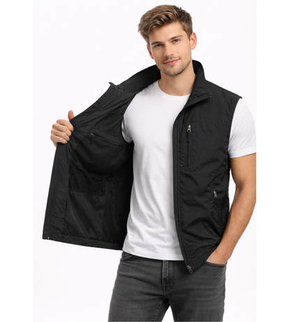 Men's Zip Bodywarmer | Stand Collar Outdoor Vest