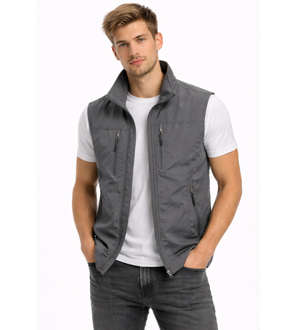 Men's Zip Bodywarmer | Stand Collar Outdoor Vest