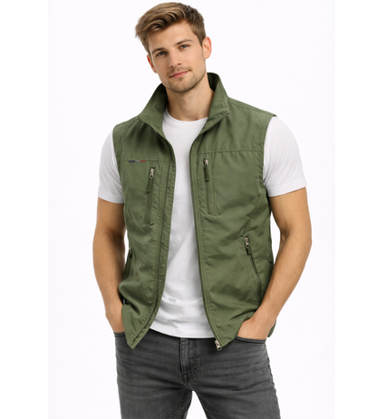 Men's Zip Bodywarmer | Stand Collar Outdoor Vest