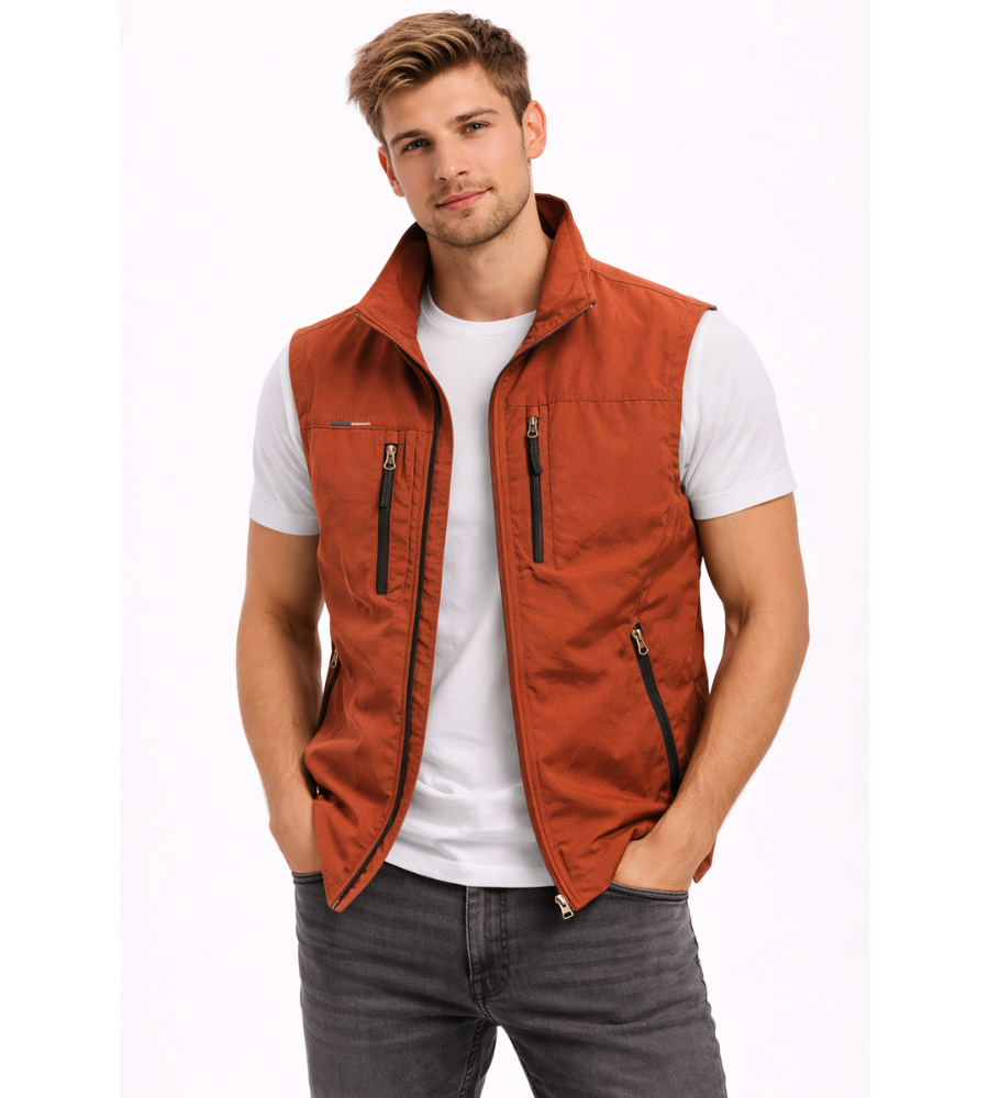 Men's Zip Bodywarmer | Stand Collar Outdoor Vest