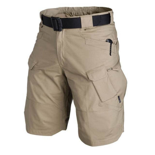Men's Cargo Shorts | Zip Pockets & Elastic Waistband