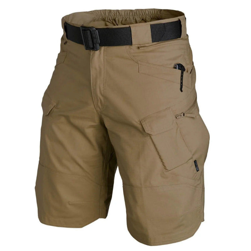 Men's Cargo Shorts | Zip Pockets & Elastic Waistband