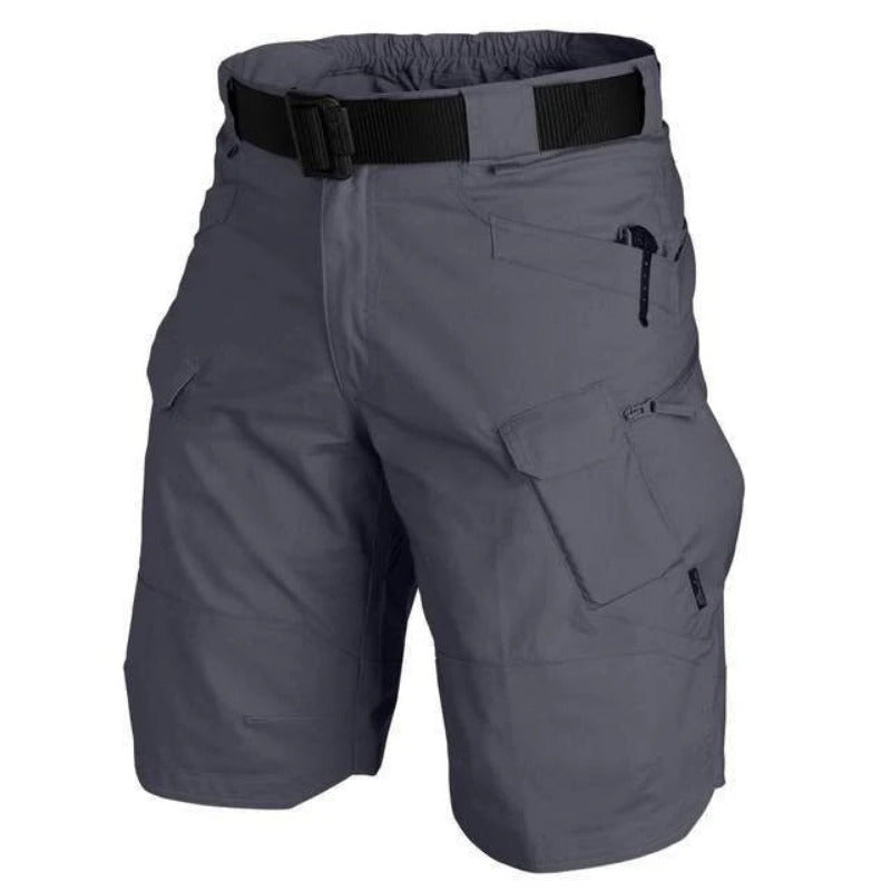 Men's Cargo Shorts | Zip Pockets & Elastic Waistband