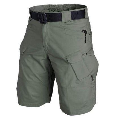 Men's Cargo Shorts | Zip Pockets & Elastic Waistband
