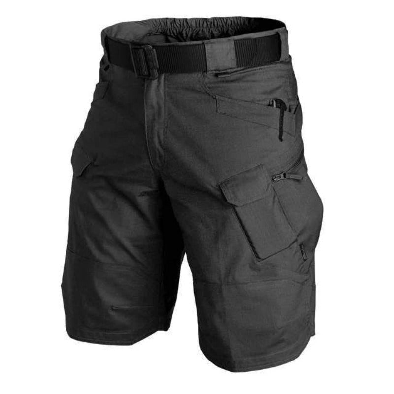 Men's Cargo Shorts | Zip Pockets & Elastic Waistband