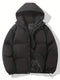 Men's Padded Winter Jacket with Hood | Warm Drawstring Parka Style