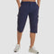 Men's Knee-Length Cargo Shorts | Flap Side Pockets Zip Fly