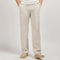Men's Linen Style Summer Trousers | Elastic Waist Straight Leg