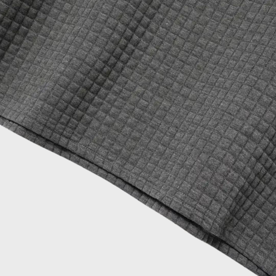 Men's Check Pattern Polo Shirt | Contrast Collar Detail