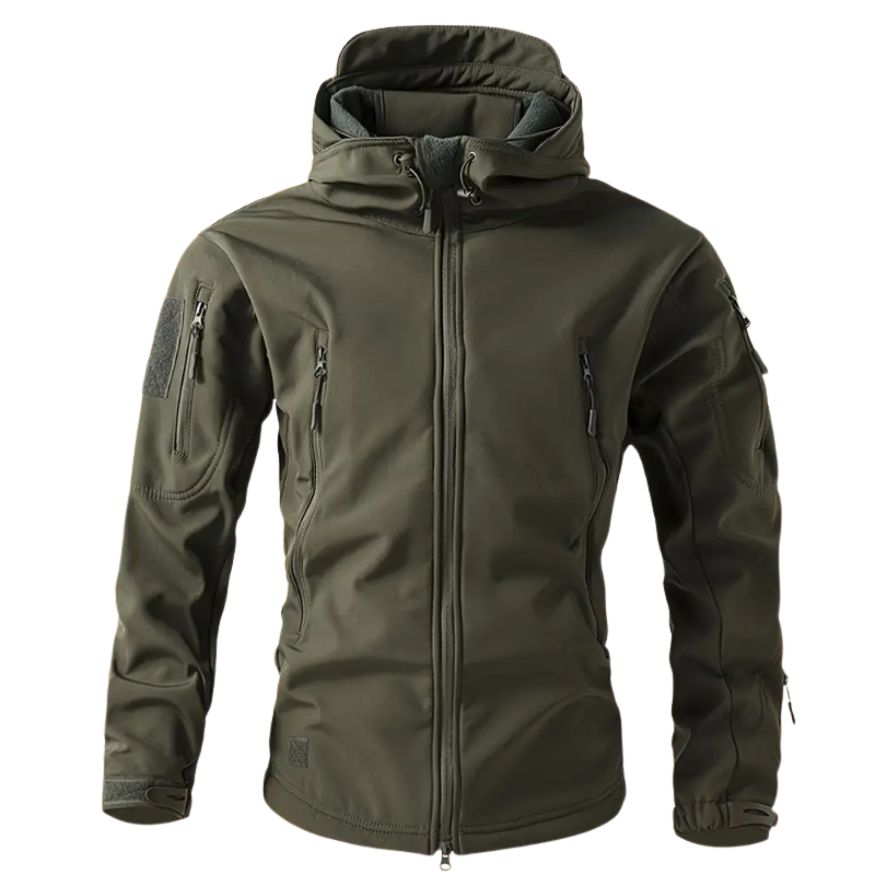Men's Softshell Jacket | Hooded with Multiple Zip Pockets