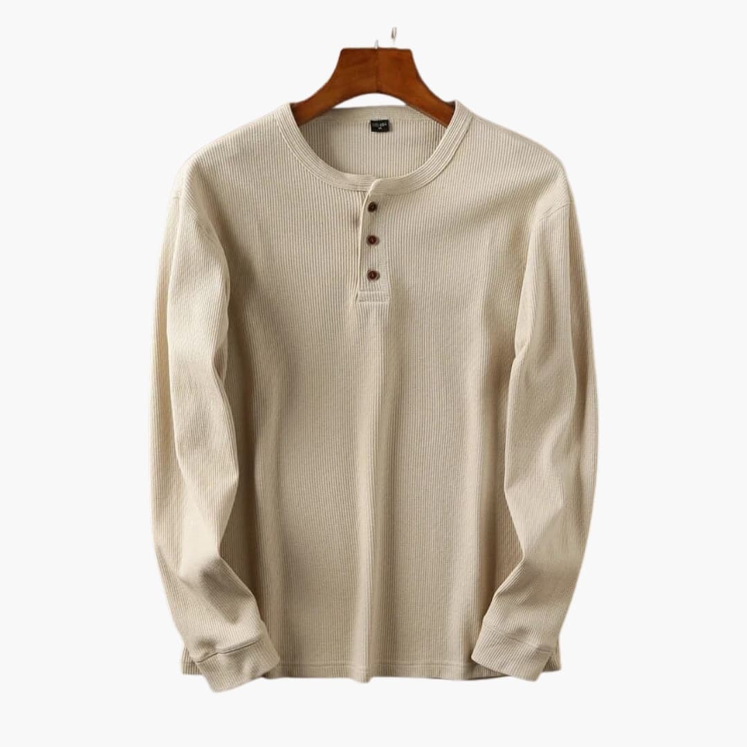 Men's Button-Down Henley Shirt | Casual