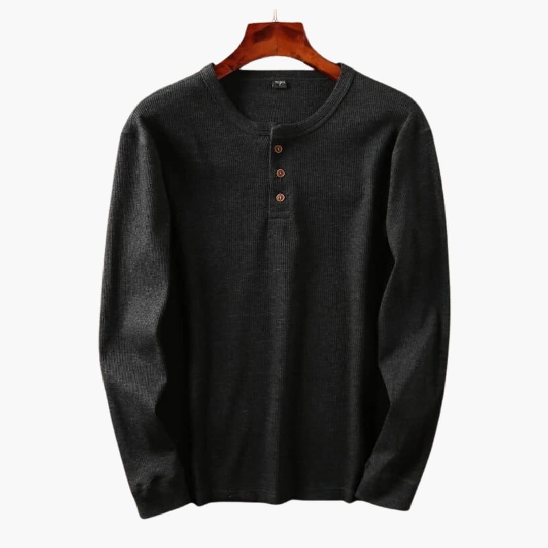 Men's Button-Down Henley Shirt | Casual