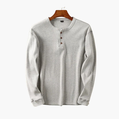 Men's Button-Down Henley Shirt | Casual
