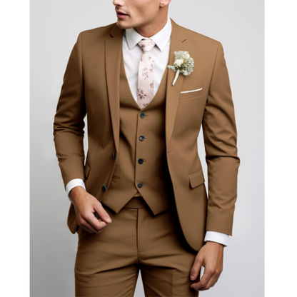Men's Three-Piece Tailored Suit | Slim Fit Wedding & Formal Style