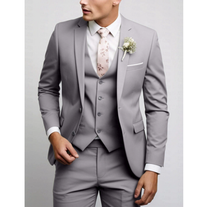 Men's Three-Piece Tailored Suit | Slim Fit Wedding & Formal Style