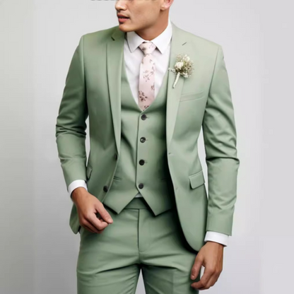 Men's Three-Piece Tailored Suit | Slim Fit Wedding & Formal Style