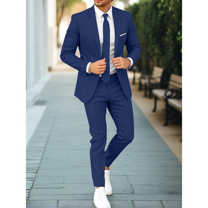 Men's Relaxed Fit Two-Piece Suit Set | Smart Casual Style