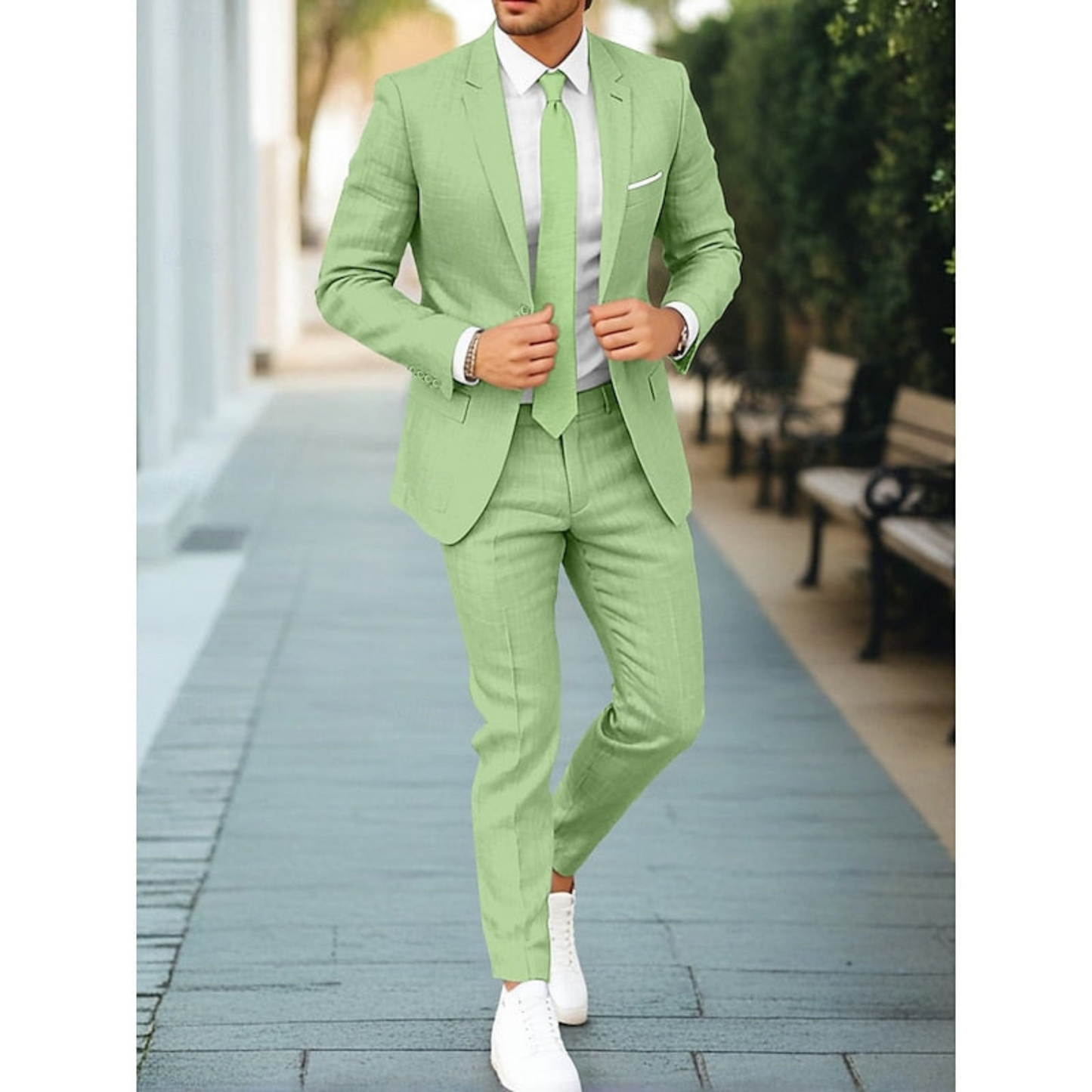 Men's Relaxed Fit Two-Piece Suit Set | Smart Casual Style