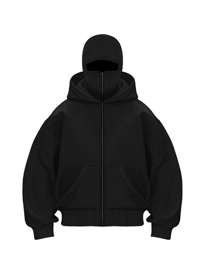 Unisex Mask Hoodie | Wind-Resistant Outdoor Streetwear