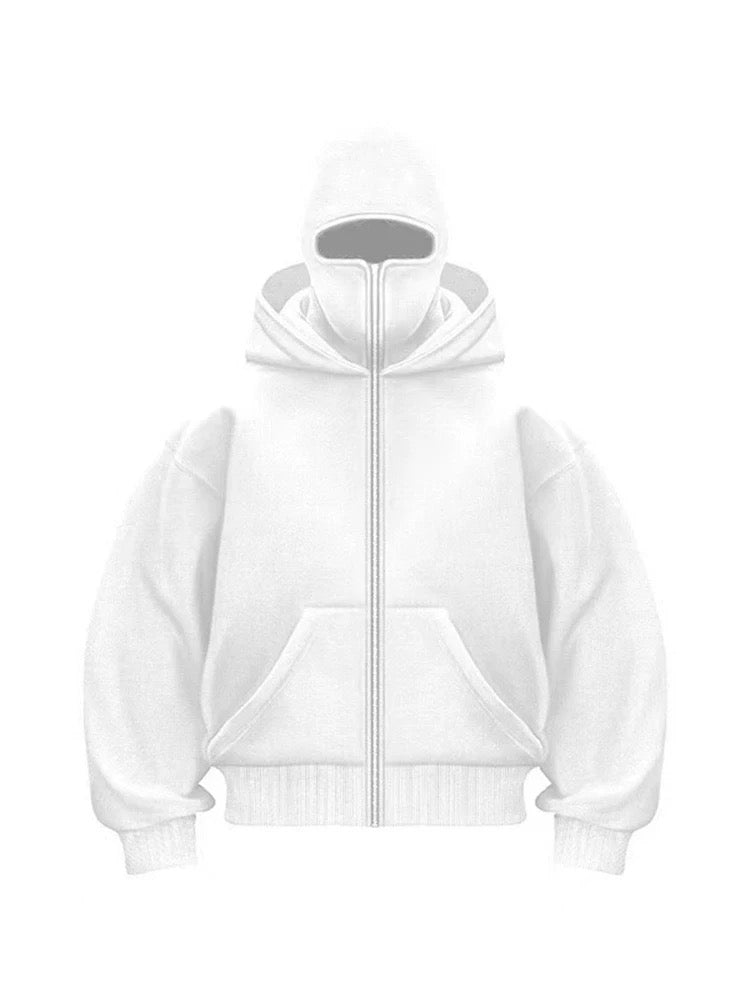Unisex Mask Hoodie | Wind-Resistant Outdoor Streetwear