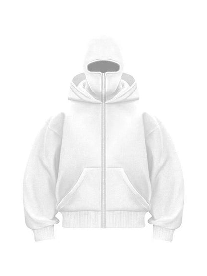 Unisex Mask Hoodie | Wind-Resistant Outdoor Streetwear