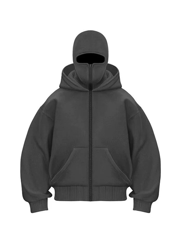 Unisex Mask Hoodie | Wind-Resistant Outdoor Streetwear