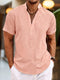 Men's Short Sleeve Henley Shirt