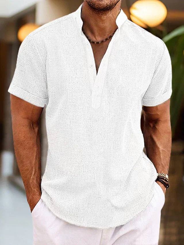 Men's Short Sleeve Henley Shirt