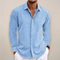 Men's Linen Style Shirt Long Sleeve