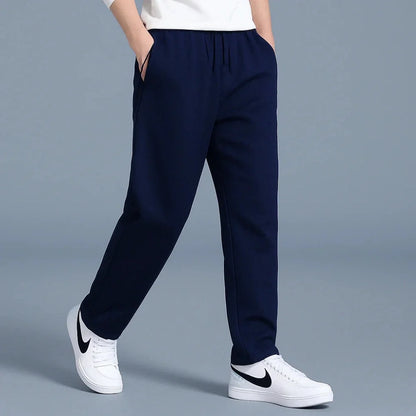Men's Straight Leg Joggers | Cotton Blend Drawstring Waist
