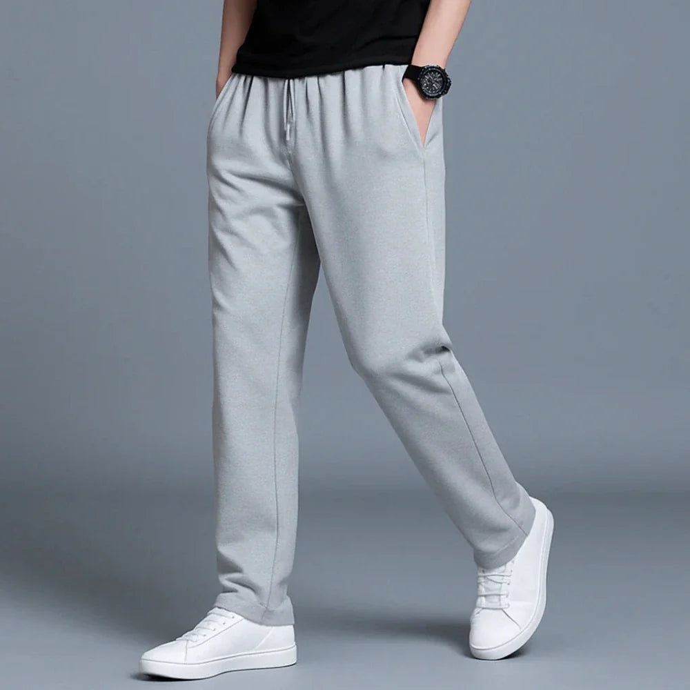 Men's Straight Leg Joggers | Cotton Blend Drawstring Waist