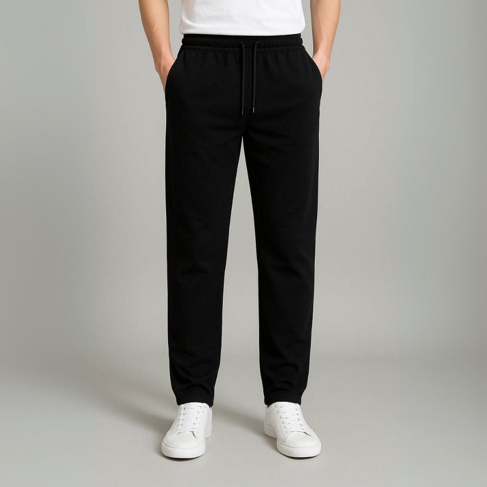 Men's Straight Leg Joggers | Cotton Blend Drawstring Waist