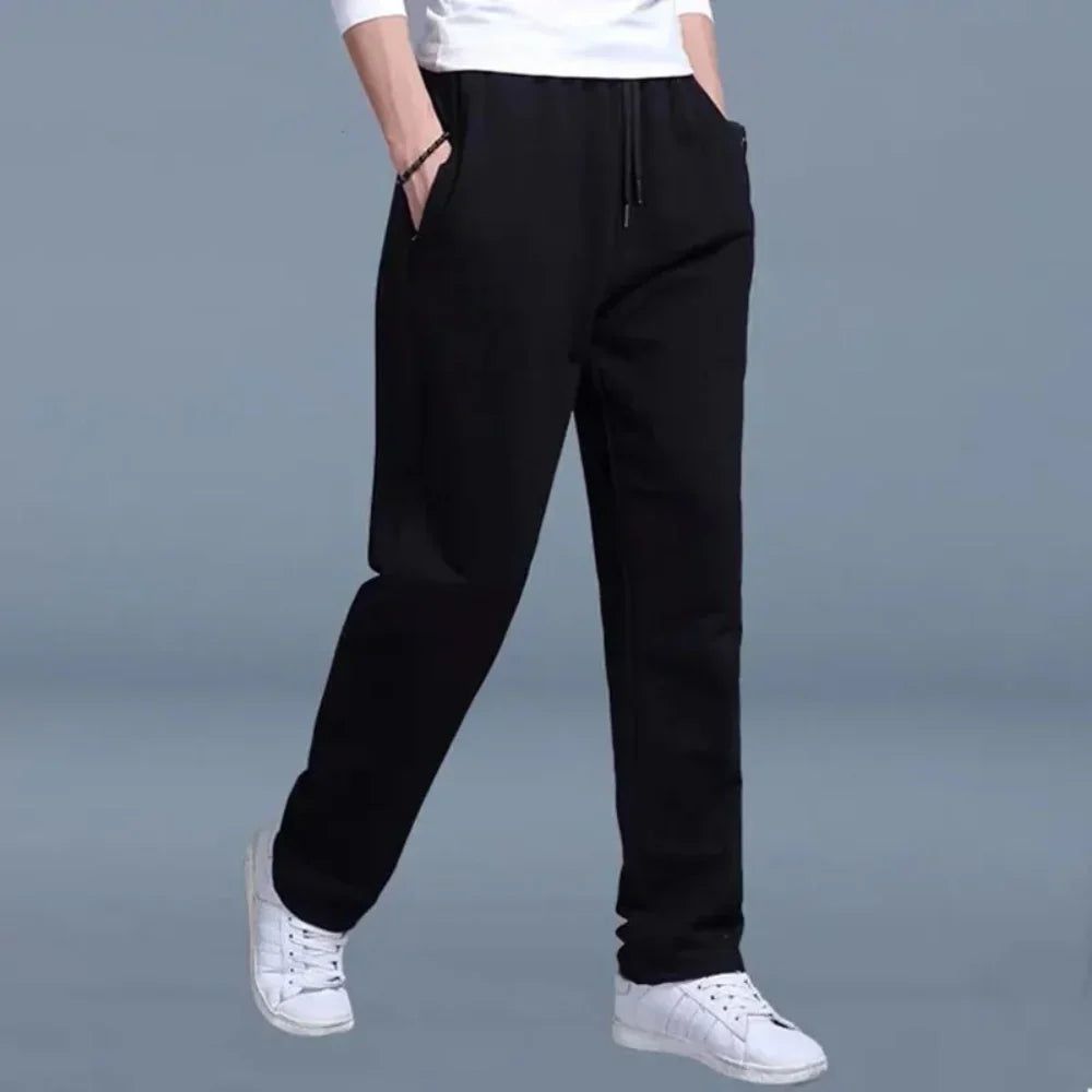 Men's Straight Leg Joggers | Cotton Blend Drawstring Waist