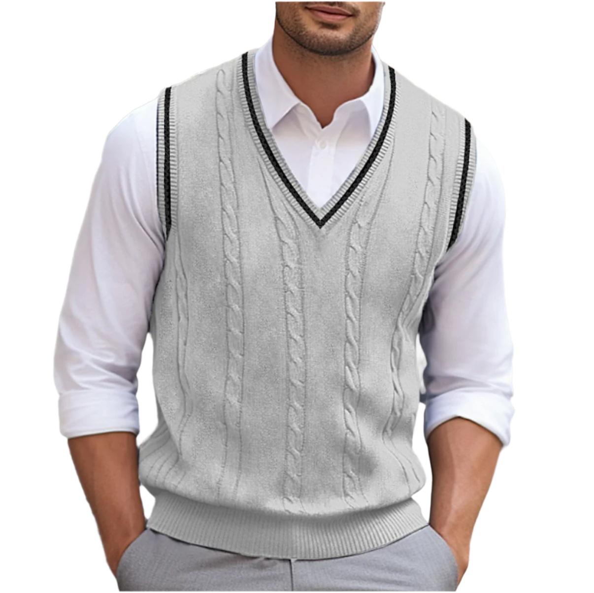 Men's Sleeveless V-Neck Sweater Vest
