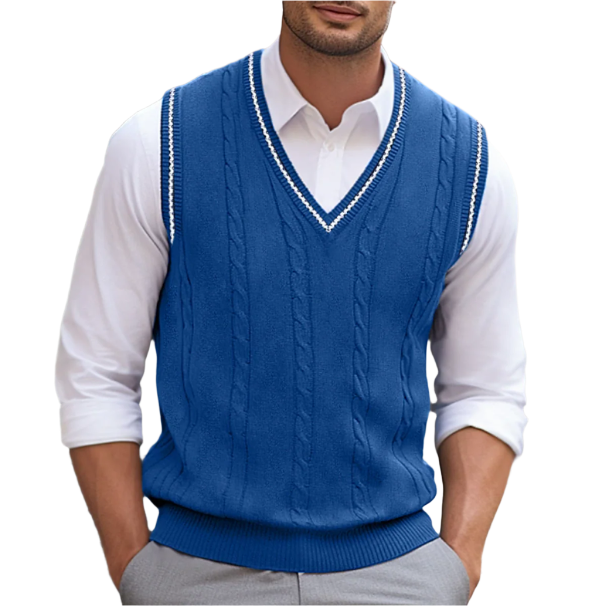 Men's Sleeveless V-Neck Sweater Vest