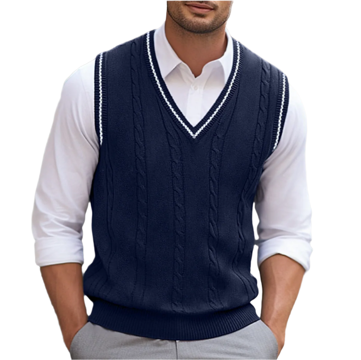 Men's Sleeveless V-Neck Sweater Vest