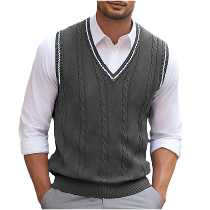 Men's Sleeveless V-Neck Sweater Vest