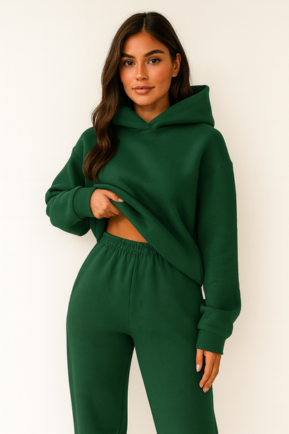 Women's Hooded Loungewear Set | Soft Lined Two-Piece Comfort