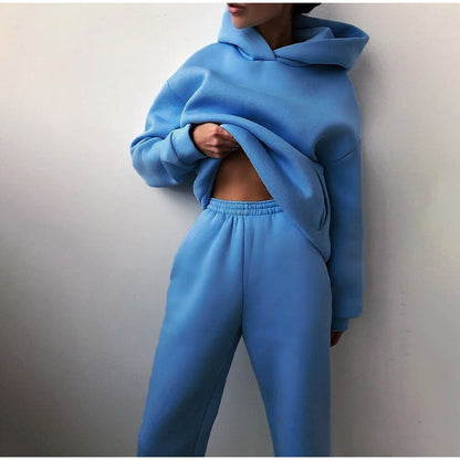 Women's Hooded Loungewear Set | Soft Lined Two-Piece Comfort