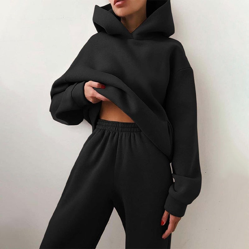 Women's Hooded Loungewear Set | Soft Lined Two-Piece Comfort