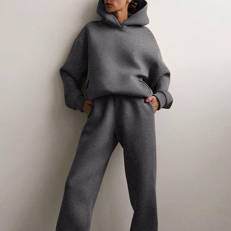 Women's Hooded Loungewear Set | Soft Lined Two-Piece Comfort