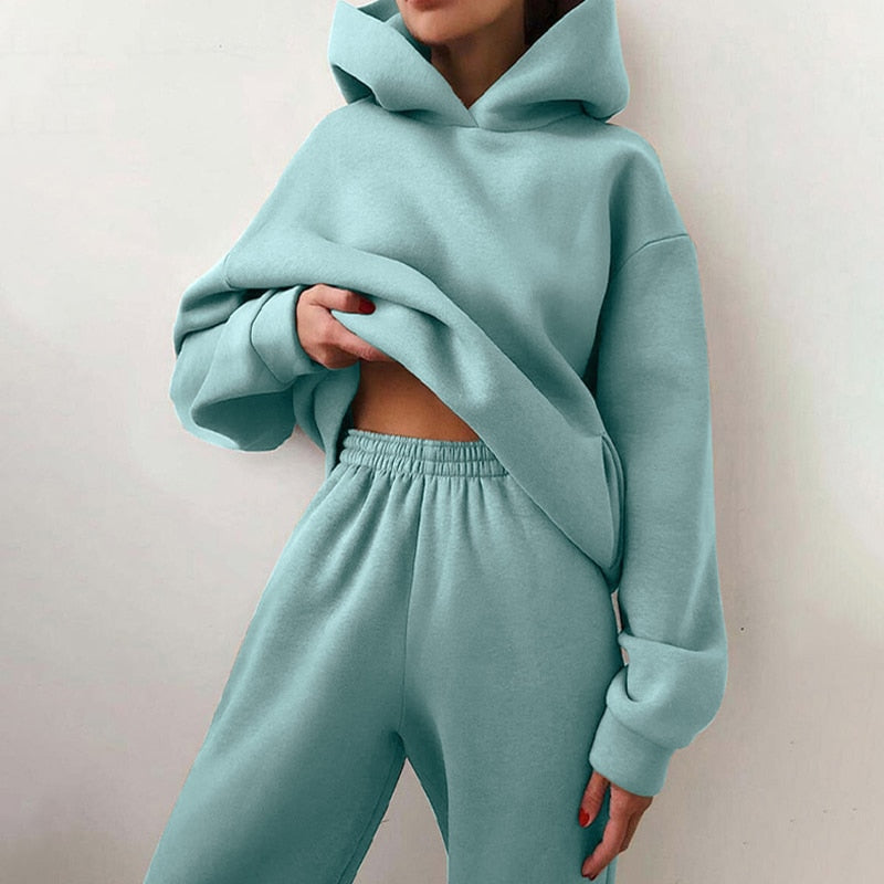 Women's Hooded Loungewear Set | Soft Lined Two-Piece Comfort