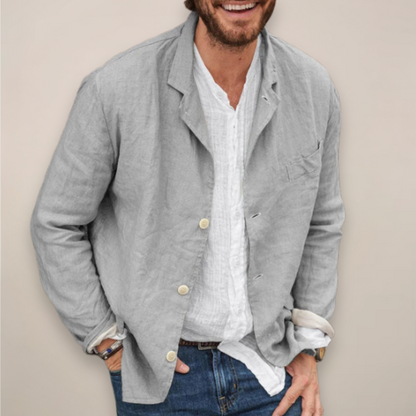 Men's Relaxed Fit Blazer | Casual Summer Linen Style